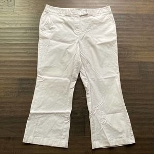 LL Bean Straight Leg White Chino Favorite Fit Sz 18